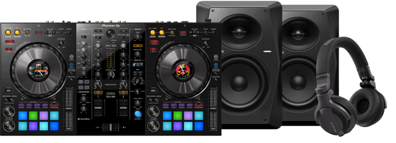 Pioneer DJ DDJ-800 + Pioneer DJ HDJ-CUE1 + Pioneer VM70 (per paar)