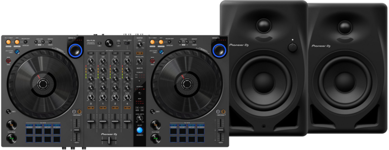Pioneer DJ DDJ-FLX6 + Pioneer DJ DM-40D Zwart