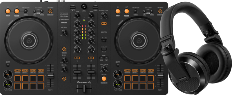 Pioneer DJ DDJ-FLX4 + Pioneer DJ HDJ-X7 Zwart