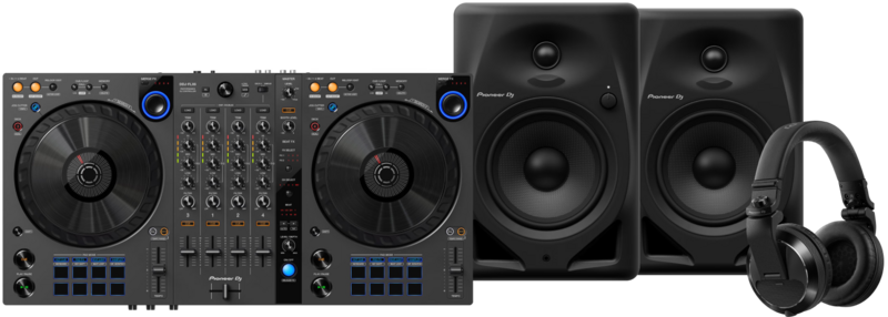 Pioneer DJ DDJ-FLX6 + Pioneer DJ HDJ-X7 Zwart + Pioneer DJ DM-50D Zwart